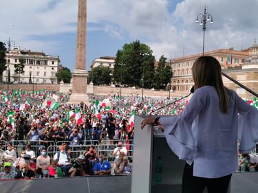 Manifestazione del centrodestra contro Conte 3