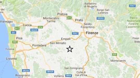 Paura vicino a Firenze: scossa di magnitudo 3.9