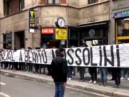 Striscione per Mussolini, daspo per otto ultras della Lazio