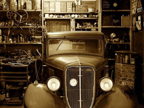 Il sogno del bimbo: un'officina