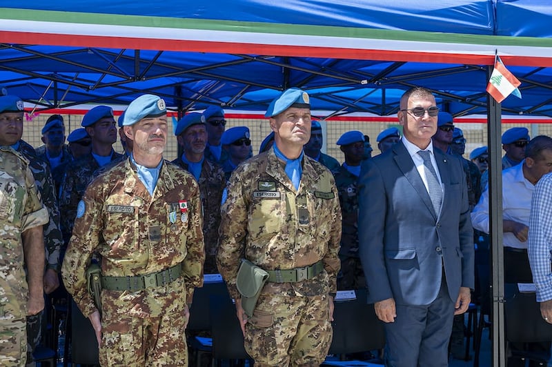 Cerimonia di passaggio del comando, nella Task Force -Lebanon Sector West 4