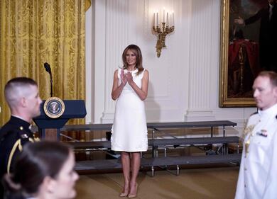 Trump e la first Lady Melania alla Celebration of Military Mothers alla Casa Bianca 9