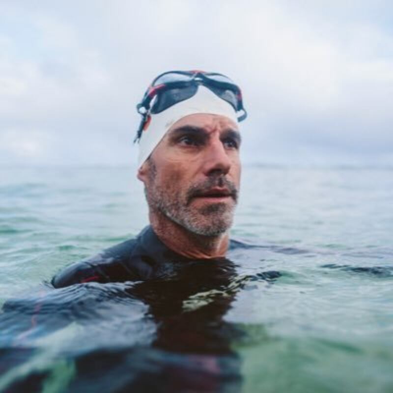 Benoit in un momento della traversata