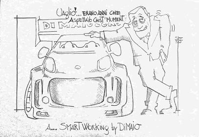La vignetta del giorno: a smart working by Di Maio 1