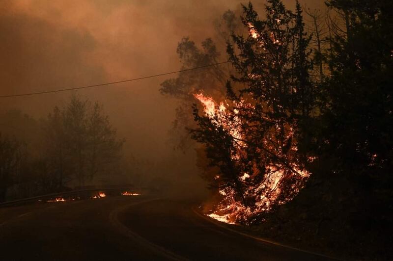 Incendio in Grecia