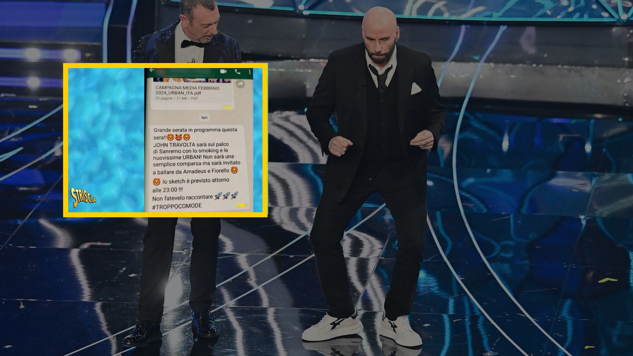 "Grande serata...". Spunta un messaggio sospetto sul caso delle scarpe di John Travolta