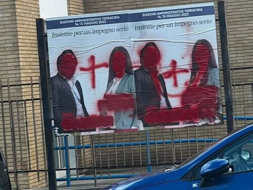 "Gesto vile e ignobile": lo sfregio contro i manifesti elettorali di Fratelli d'Italia