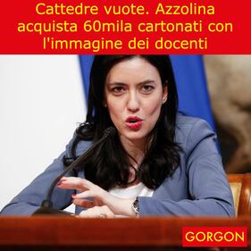 Ecco la satira del giorno. L'Azzolina risolve le cattedre vuote 1