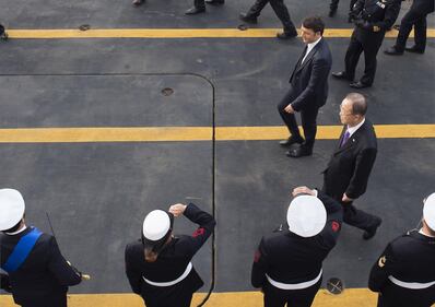 Ban Ki-moon in Sicilia con Renzi e Mogherini 13
