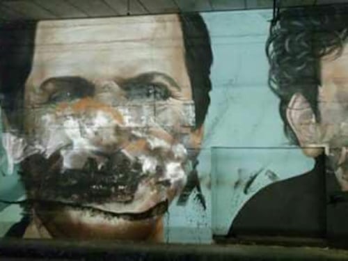 Vandalizzato il murale di Massimo Troisi