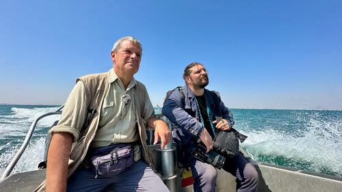 Fausto Biloslavo e Gabriele Micalizzi durante il reportage con la guardia costiera tunisina.
