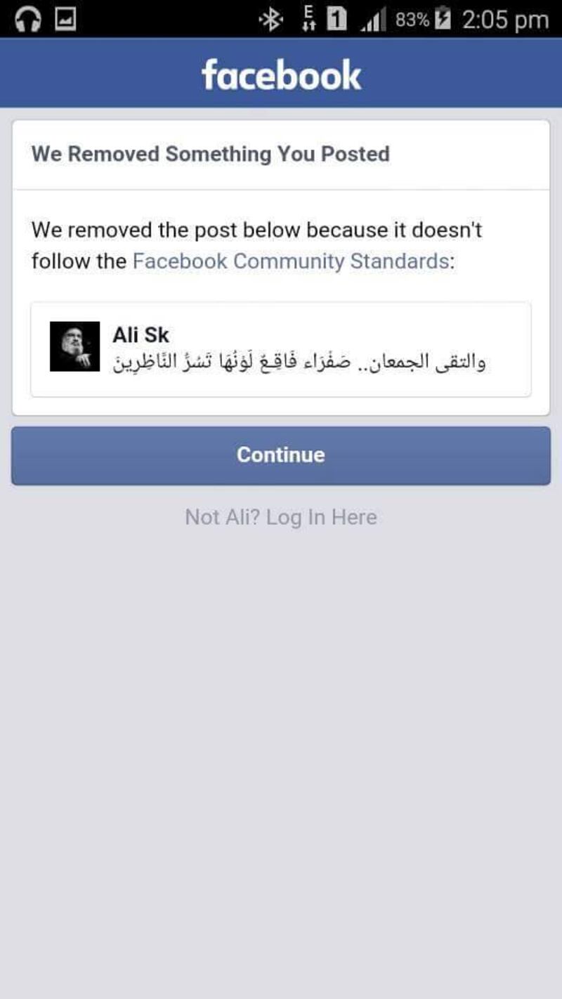Facebook blocca Hezbollah 4