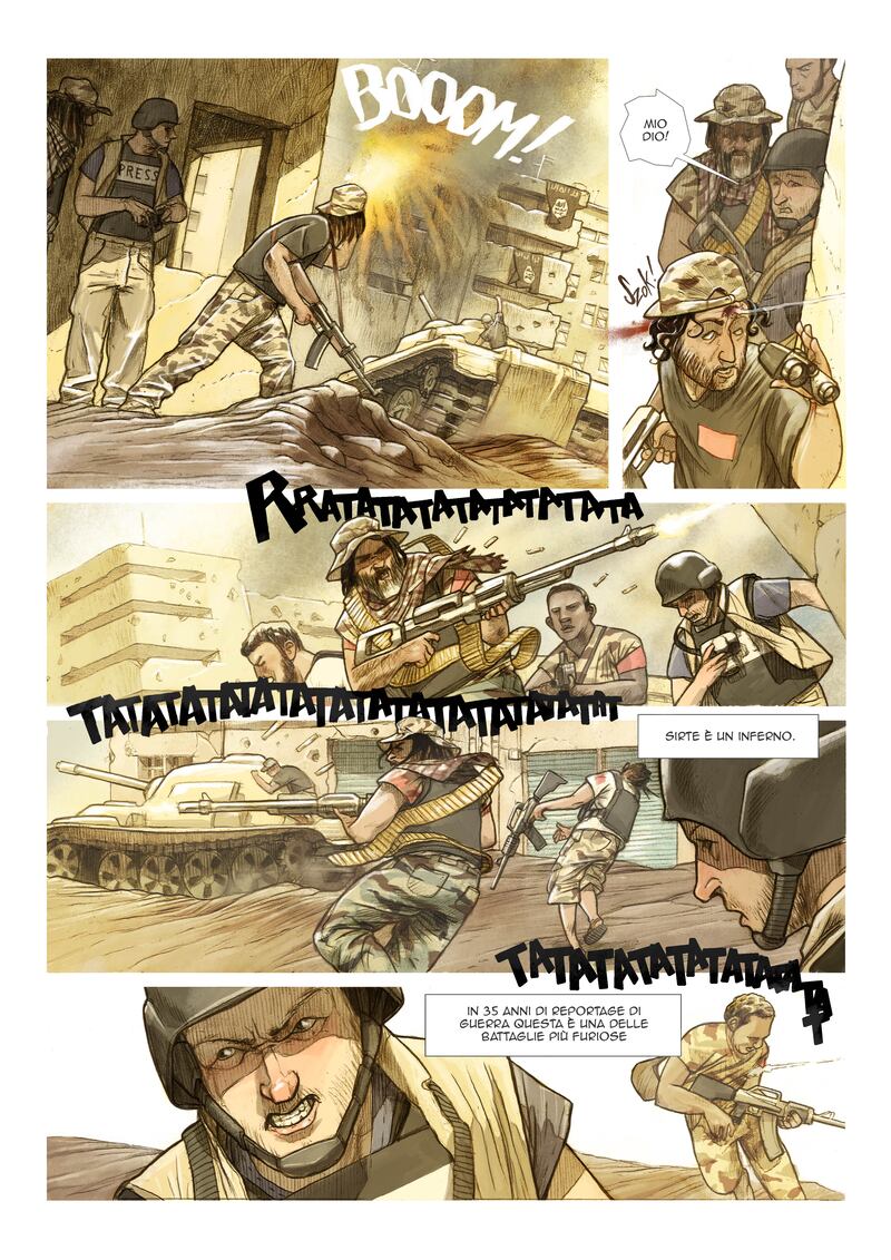 Le immagini inedite del fumetto di Biloslavo  3