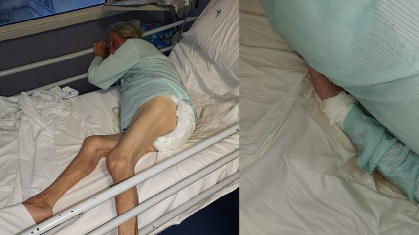 Caserta, 85enne legata al letto dell'ospedale e impregnata di urine