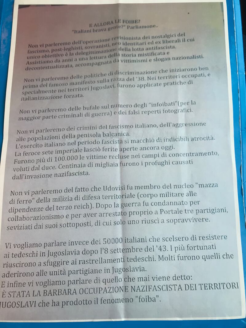 L'oltraggio alla memoria delle Foibe 7