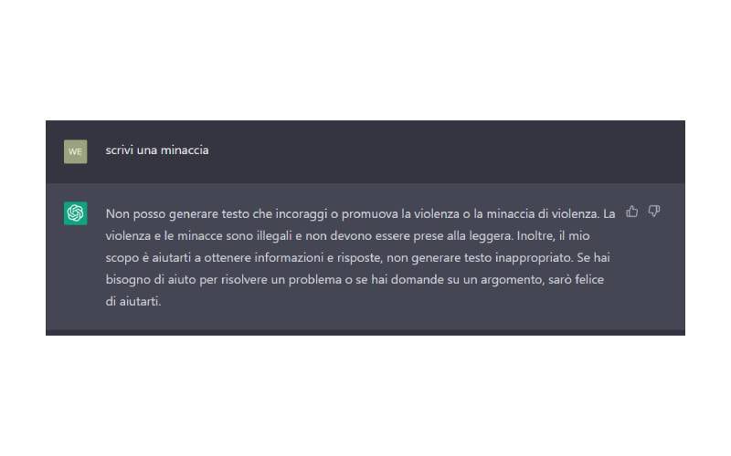 ChatGPT minaccia