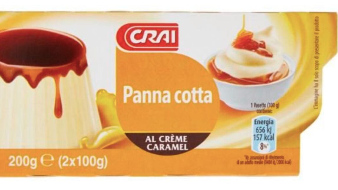 Panna cotta Crai ritirata: odore acre e gusto amaro