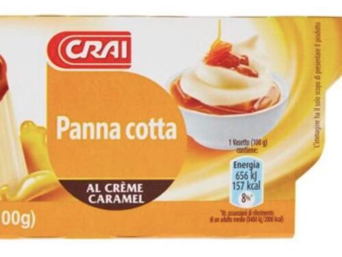 Panna cotta Crai ritirata: odore acre e gusto amaro