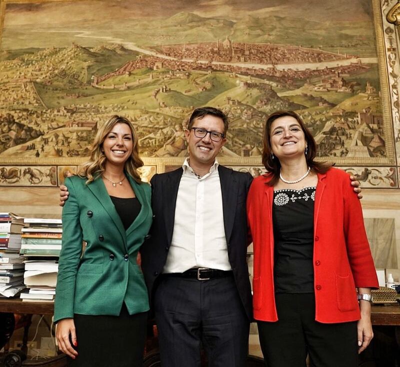 Claudia Conte, Dario Nardella e il vicesindaco Alessia Bettini
