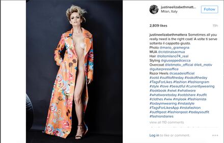 Justine Mattera nuda su Instagram 1
