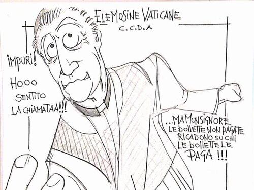 La vignetta del giorno - Elemosine vaticane