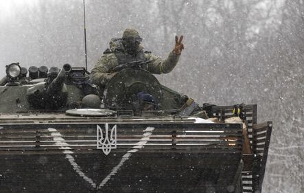 Militari schierati a Debaltseve 18