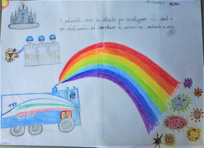 Milano, i disegni dei figli di poliziotti che combattono il coronavirus 7