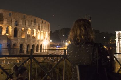 Lo spettacolo dell'eclissi al Colosseo 2