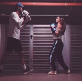 Belen Rodriguez e Stefano De Martino, boxe insieme 1