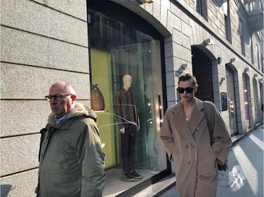 Irina Shayk shopping a Milano