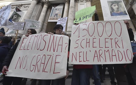 Protesta davanti a Bankitalia 7