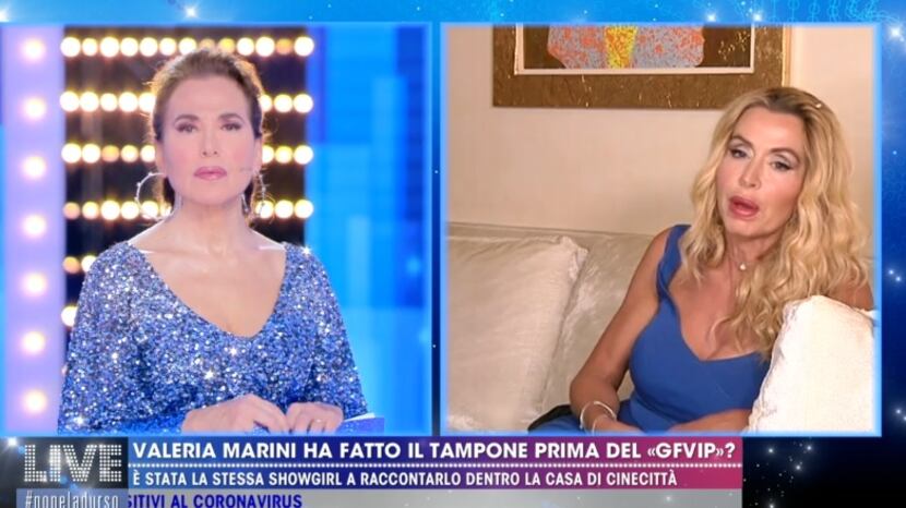 Valeria Marini: "Prima del GF Vip non ho fatto il tampone per il coronavirus"