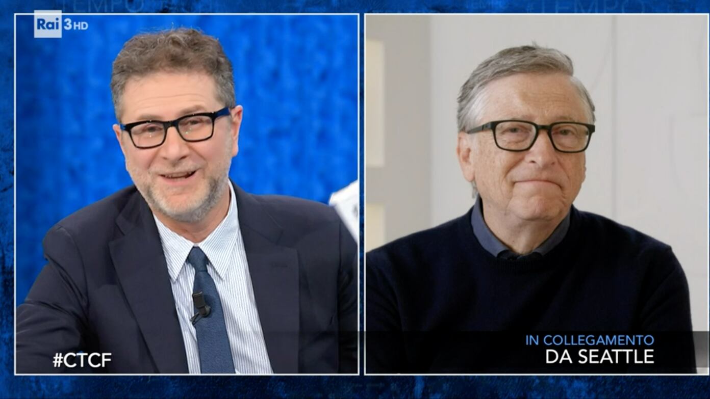 Bill Gates fa il gretino da Fazio. Ma tace sull'acquisto di jet privati