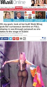 Nicki Minaj: sedere nudo a Dublino 1