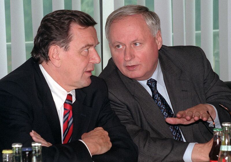 Gerhard Schroeder e Oskar Lafontaine (1998)