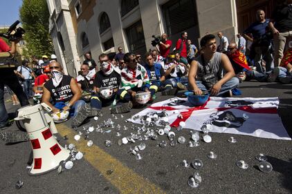 La protesta dell'Alcoa si sposta a Roma 2