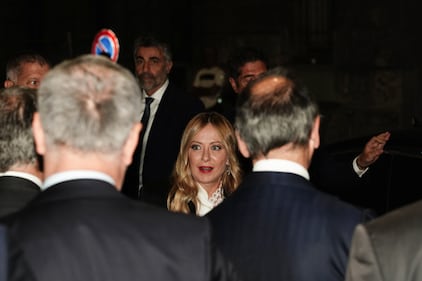 Milano, palazzo reale, Giorgia Meloni alla cena di gala per l'inizio della Milano woman fashion week