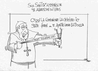 La vignetta del giorno: il Papa condanna gli allarmismi 1