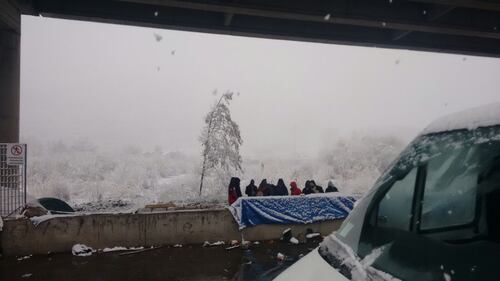 Neve a Ventimiglia, evacuata tendopoli abusiva 7
