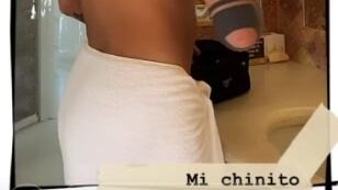 Belen Rodriguez riprende Stefano De Martino quasi nudo