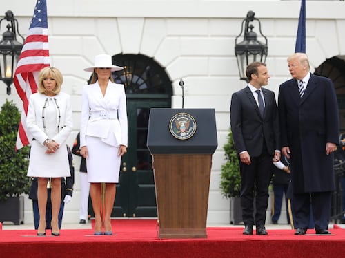 Macron e Brigitte alla Casa Bianca