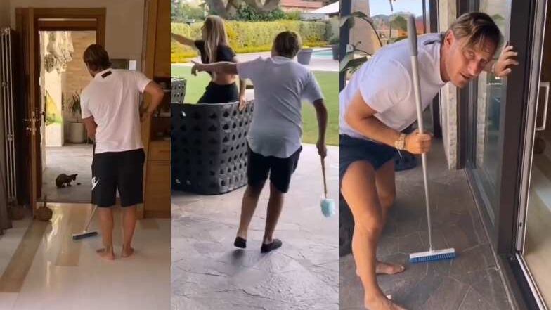 Topo in casa Totti. La Blasi riprende e se la ride