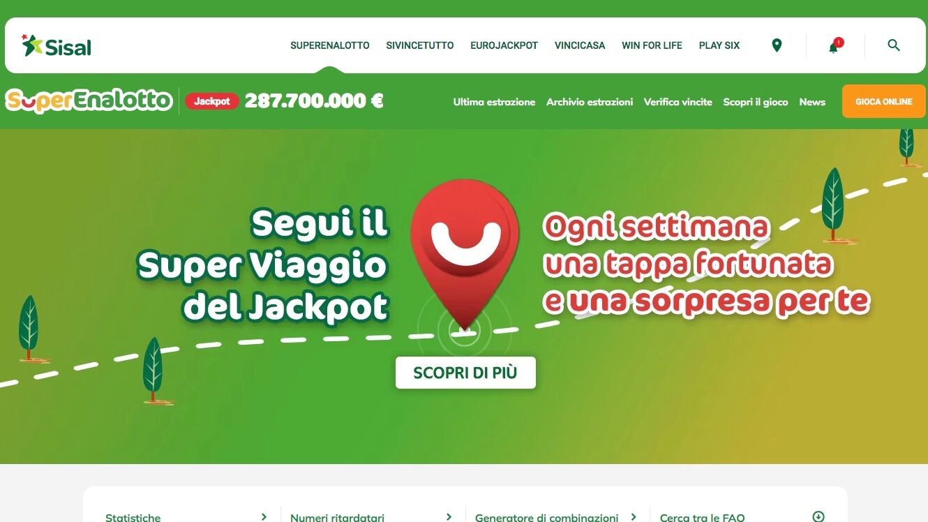 SuperEnalotto, vinti con la App 133mila euro e il Jackpot vola a 287,7 milioni
