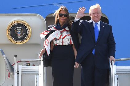 Il Presidente Trump e la First Lady arrivano in Inghilterra per gli incontri ufficiali 7