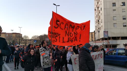 Manifestazioni contro la Lega a Scampia 5
