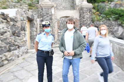 Alberto Angela al lavoro sull'isola di Ischia 5