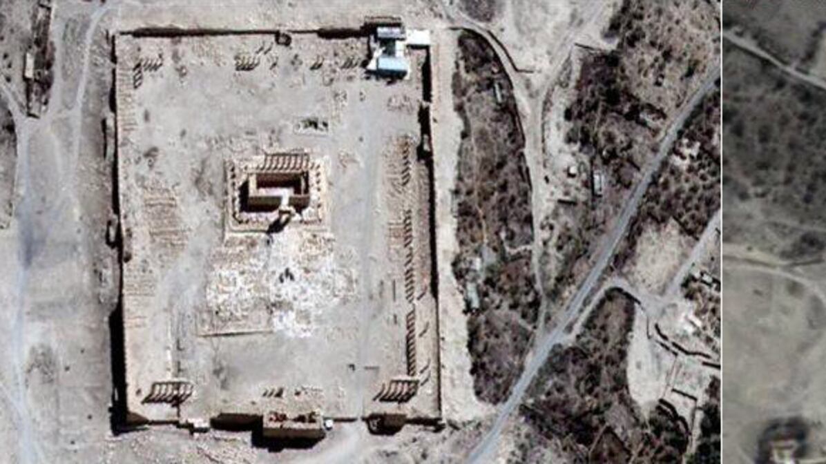Palmira, la conferma dai satelliti: l'Isis ha distrutto il tempio di Bel