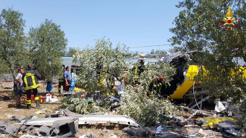 Lo scontro tra due treni in Puglia 10