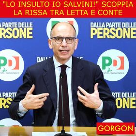 Ecco la satira del giorno. Rissa tra Letta e Conte 1