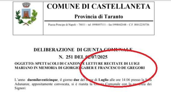 A Castellaneta fanno il concerto "in memoria di De Gregori". Ma lui è vivo, la gaffe clamorosa